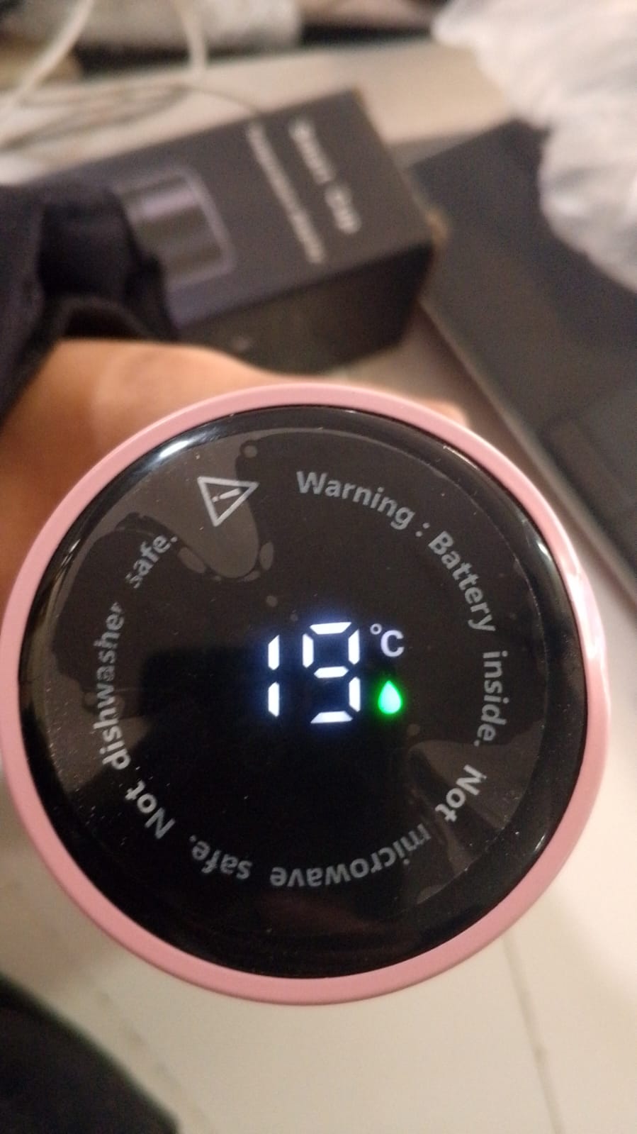 TERMO LED 500ML ROSADO